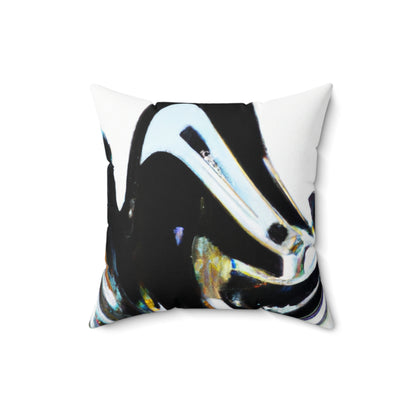 "Merging Perspectives: Crafting a Dynamic Visual Representation" - The Alien Square Pillow