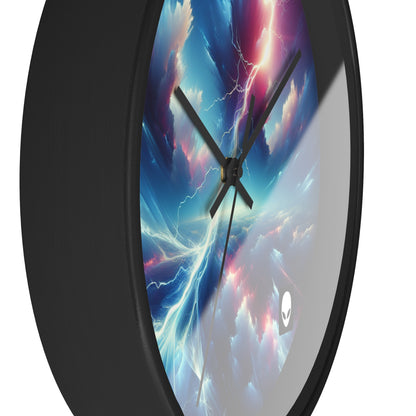 "Electricidad en el cielo" - El reloj de pared alienígena Estilo de arte digital