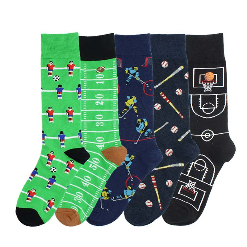 Herren-Socken aus der Fußball-Basketball-Eishockey-Sportserie