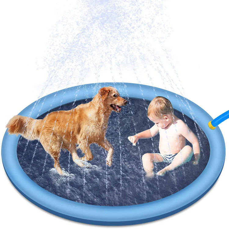 Rutschfeste Spritzschutzmatte für Kinder und Hunde, Pool, Sommer, Outdoor-Wasserspielzeug, lustige Hinterhof-Brunnen-Spielmatte