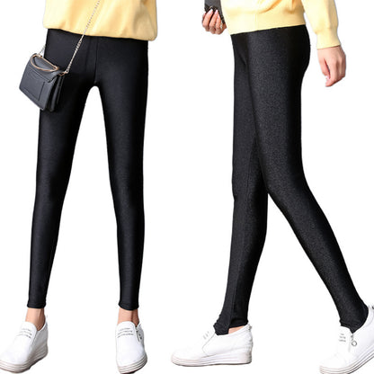 Leggings Women's Outer Wear Plus Velvet Warm Pants Glossy Pants