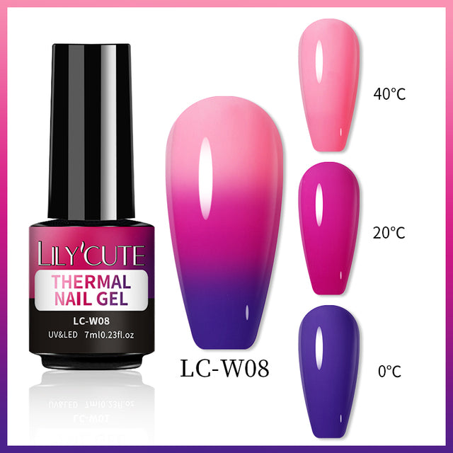 Esmalte de uñas en gel térmico que cambia de color