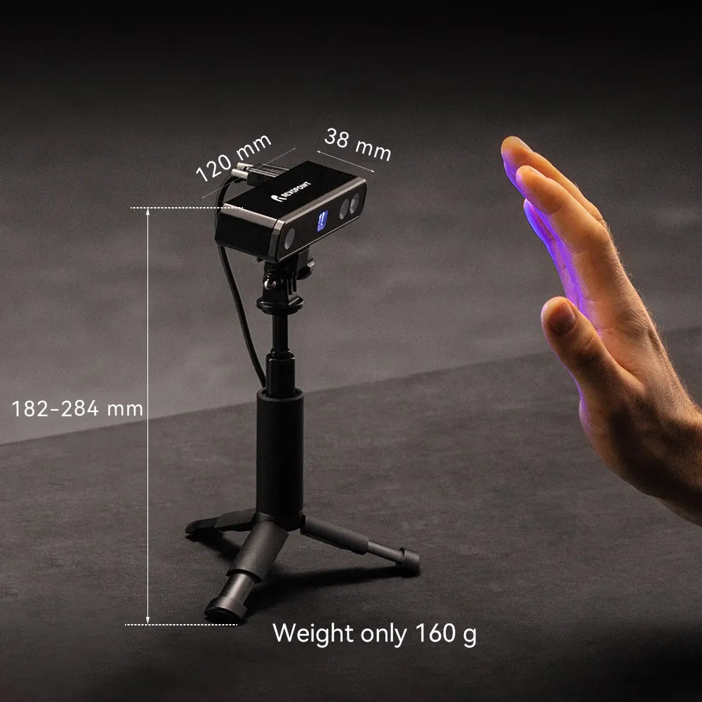 Revopoint Mini 3D-Scanner SDual-axisTurntable Combo, 0,02 mm Präzision, 10 Fps Scangeschwindigkeit, industrielles blaues Licht, für 3D-Druck