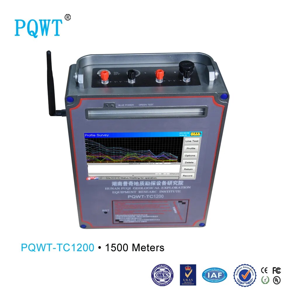 PQWT-TC1200 Industrielle Metalldetektoren 1500 m Tiefwasserdetektor Ortung von Grundwassermessinstrumenten Brunnenbohrung