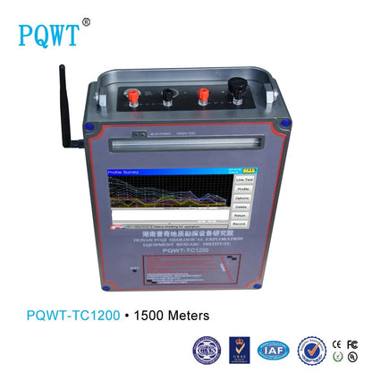 Detectores de metales industriales PQWT-TC1200 Detector de aguas profundas de 1500 m Ubicación de instrumentos de medición de aguas subterráneas Perforación de pozos