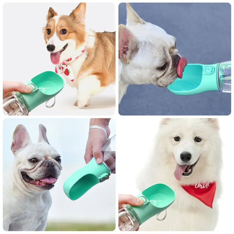 Botella de agua portátil para perros pequeños y grandes, cuenco para caminar al aire libre, botella de agua de viaje para cachorros, cuenco para beber para gatos, suministros para perros