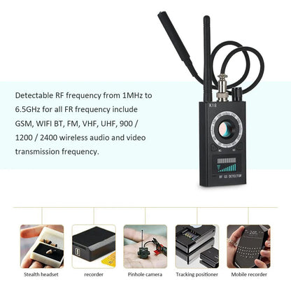 PEGATAH Anti Candid Detector Camera Bug Gadgets Wiretapping Finder GPS Signal lens RF Tracker Detect Multi-function Anti Camera