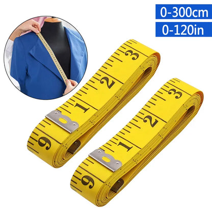 Soft 3m 300cm sewing tailor's tape body measuring ruler tailor's soft tape measuring tape