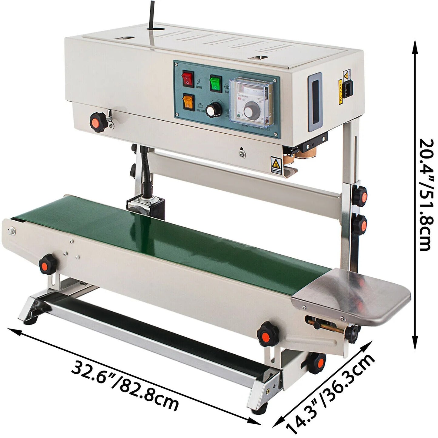 Máquina de sellado continuo Vertical/Horizontal VEVOR FR-900, sellador automático de 700W, codificación de PVC, logotipo de plástico para línea de producción