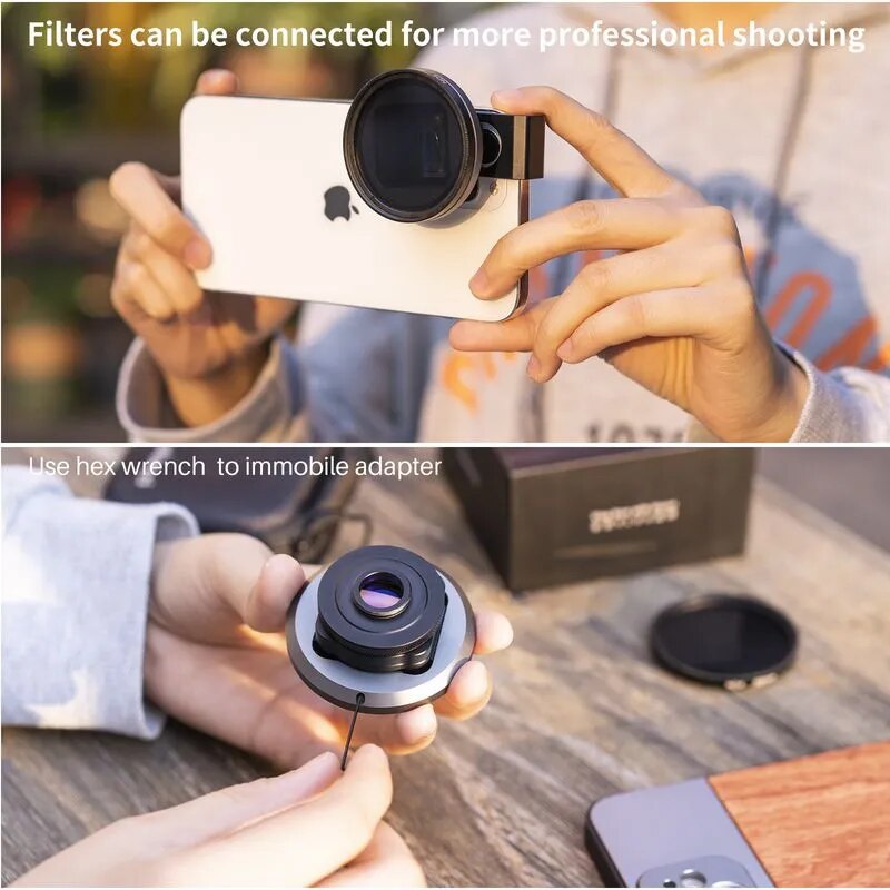 Ulanzi 1.55XT Anamorphic Lens für iPhone 13 12 Mini Pro Max 11 1.55X Wide Screen Video Widescreen Slr Movie Videomaker Filmemacher