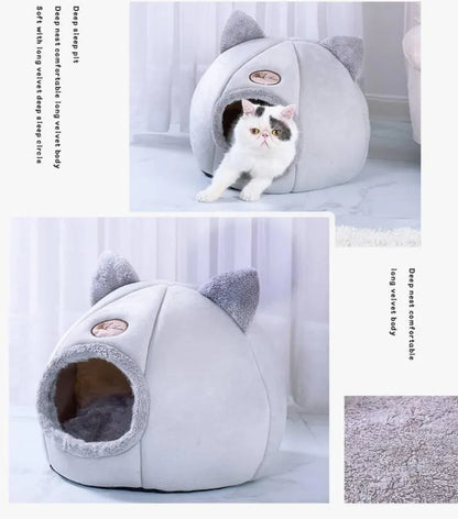 New Deep Sleep Comfort In Winter Cat Bed Iittle Mat Basket Small Dog House Products Pets Tent Cozy Cave Nest Indoor Cama Gato