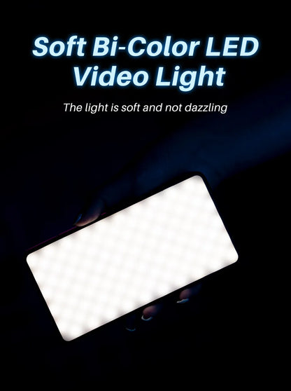 VIJIM Ulanzi VL200 LED-Videoleuchte mit weichem Diffusor, 360°-Kugelkopf, 5000 mAh, 2500–9000 K, Füllfeldlampe, Kameralicht für YouTube