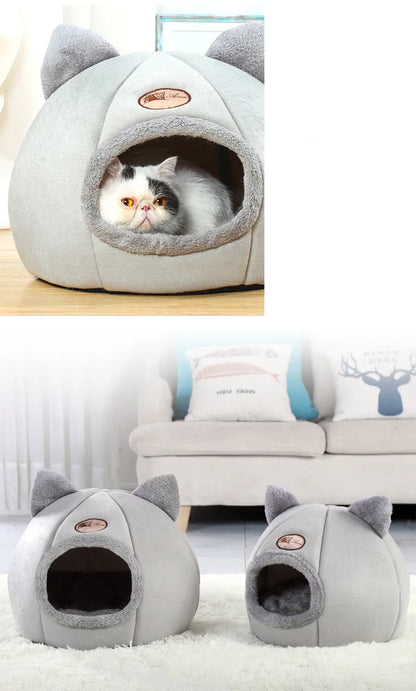 Nueva comodidad para dormir profundo en invierno, Cama para Gato, esterilla pequeña, cesta, productos para casa de perro pequeño, tienda para mascotas, cueva acogedora, nido, Cama Gato interior