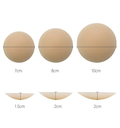 Reusable Nipple Cover Pasties Silicone Invisible Breast Stickers Adhesive Liner Boob Tape Sticky Bra For Women Small Big Breasts