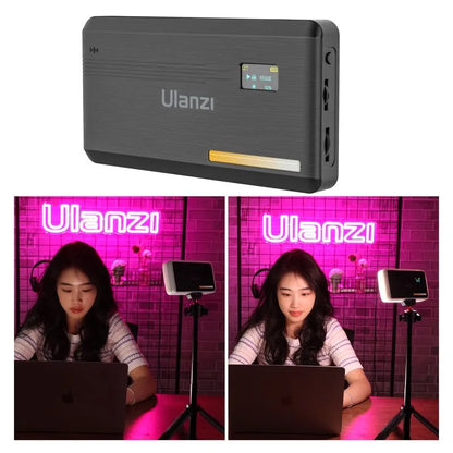 VIJIM Ulanzi VL200 luz Led para vídeo con difusor suave cabezal de bola de 360 ​​° 5000mAh 2500-9000k lámpara de Panel de relleno luz de cámara para Youtube