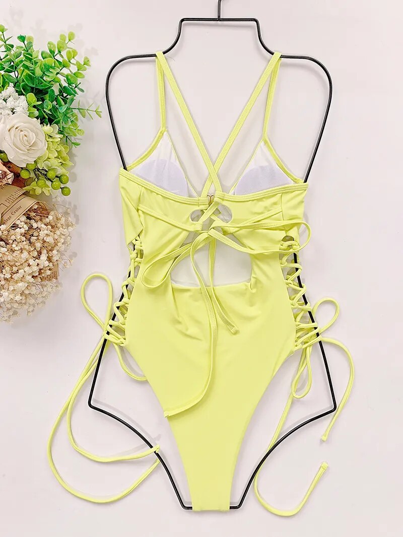 Swimwear Women  Swimsuit One Piece Bodysuit Women Backless Bikini Bodycon Bathing Suit Women Monokini Beachwear