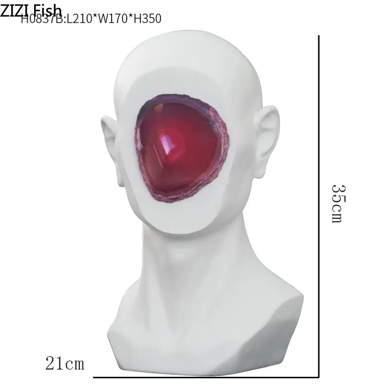 Modern Resin Agate Abstract Man Sculpture Art Living Room Bedroom Desktop Decoration Creative Bust Avatar Statue Home Decoration