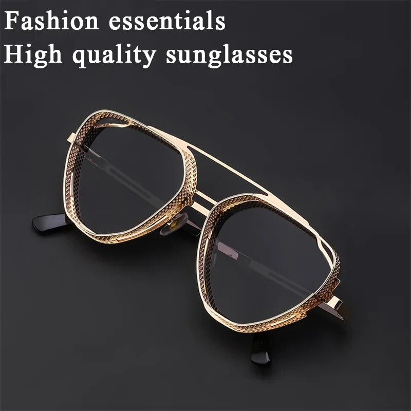 Vintage Steampunk Sunglasses For Men Fashion Punk Retro Oculos De Sol Masculino Luxury Zonnebril Heren Vasos Decorativos Glasses