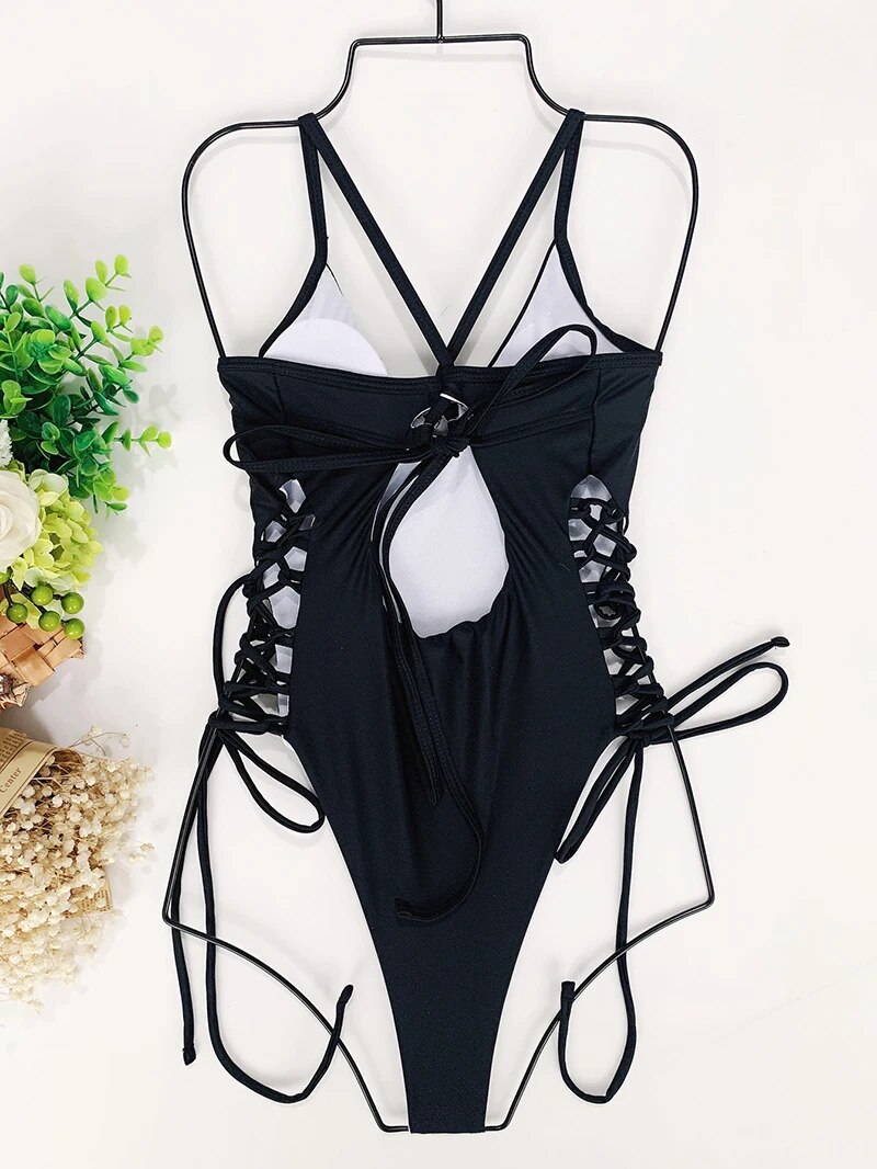 Traje de baño para mujer, traje de baño de una pieza, traje de baño sin espalda para mujer, traje de baño ajustado, Monokini para mujer, ropa de playa