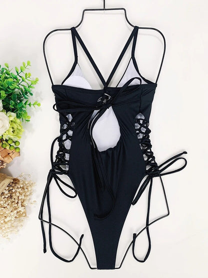 Traje de baño para mujer, traje de baño de una pieza, traje de baño sin espalda para mujer, traje de baño ajustado, Monokini para mujer, ropa de playa