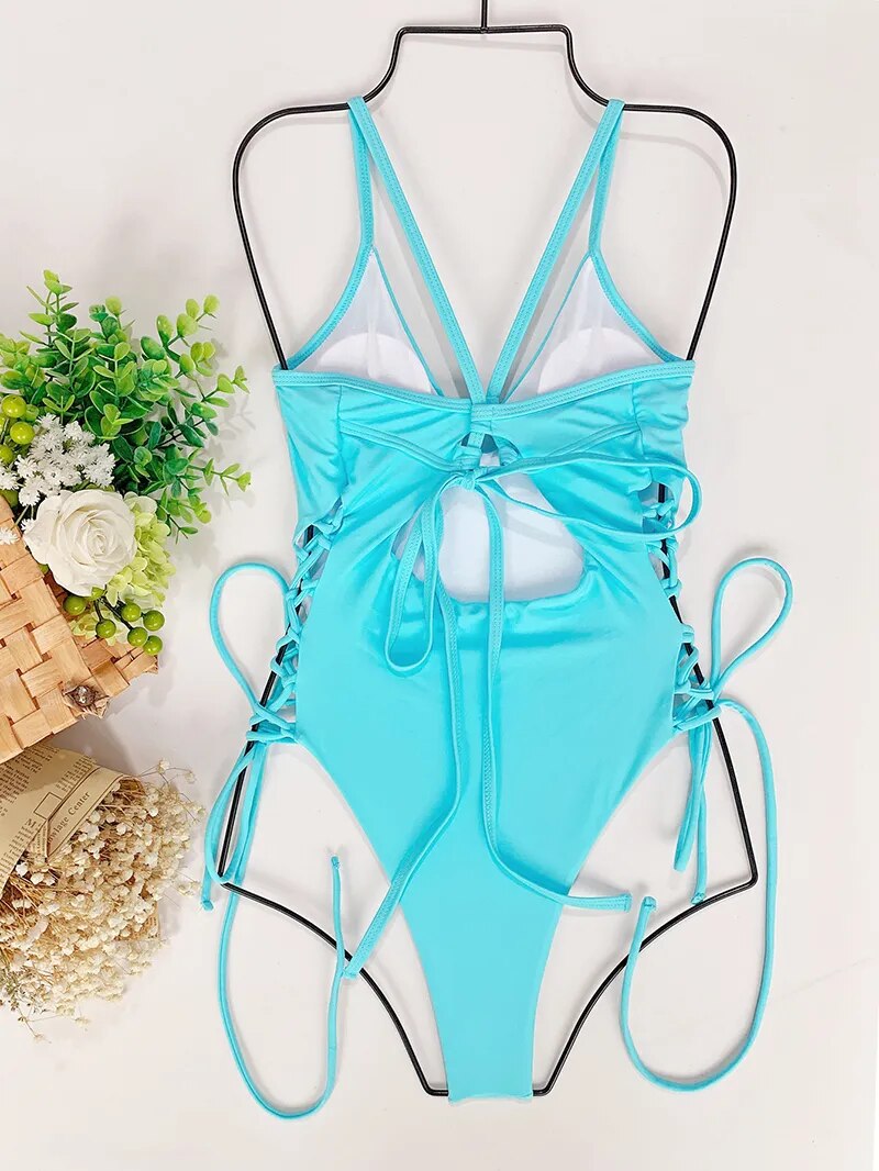 Traje de baño para mujer, traje de baño de una pieza, traje de baño sin espalda para mujer, traje de baño ajustado, Monokini para mujer, ropa de playa