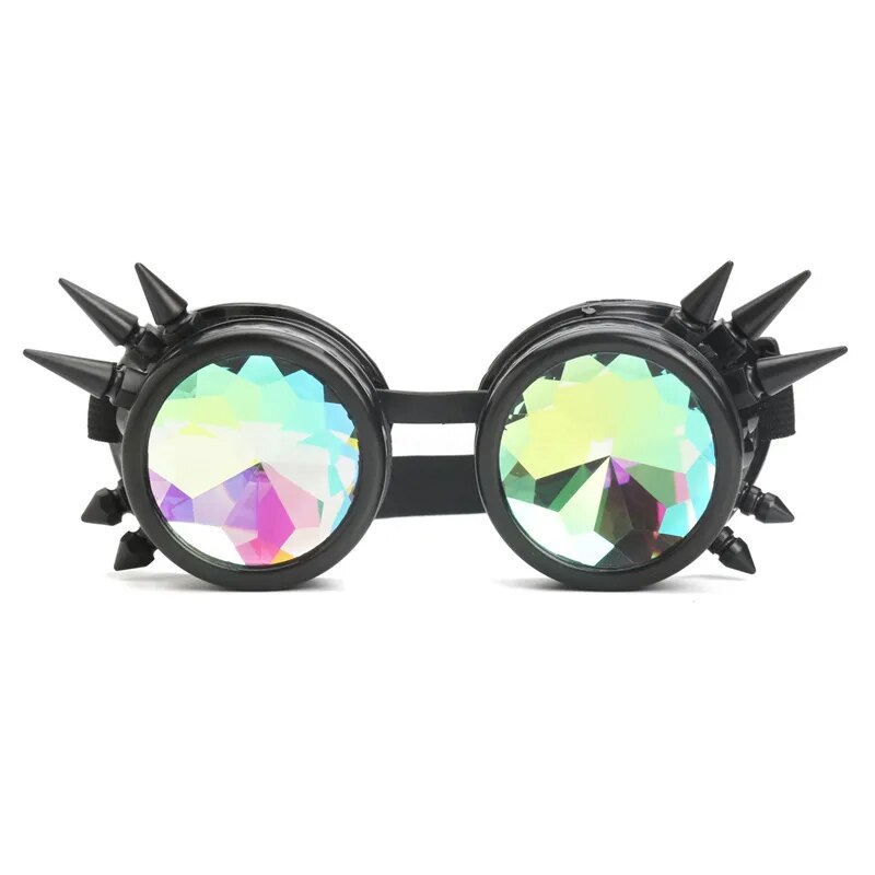 Steampunk Brille Sonnenbrille Männer Frauen Kaleidoskop Brille Rave Festival Holographische Gläser Retro Party Cosplay Goggle Brillen