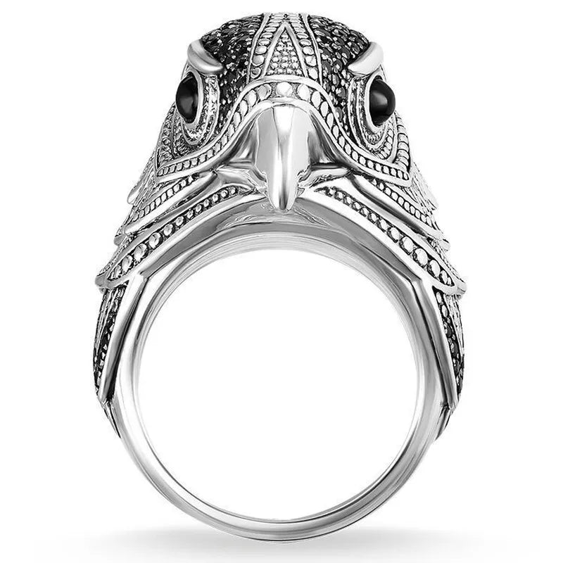 Personality retro Eagle ring men's fashion creativity old Thai silver bird ring