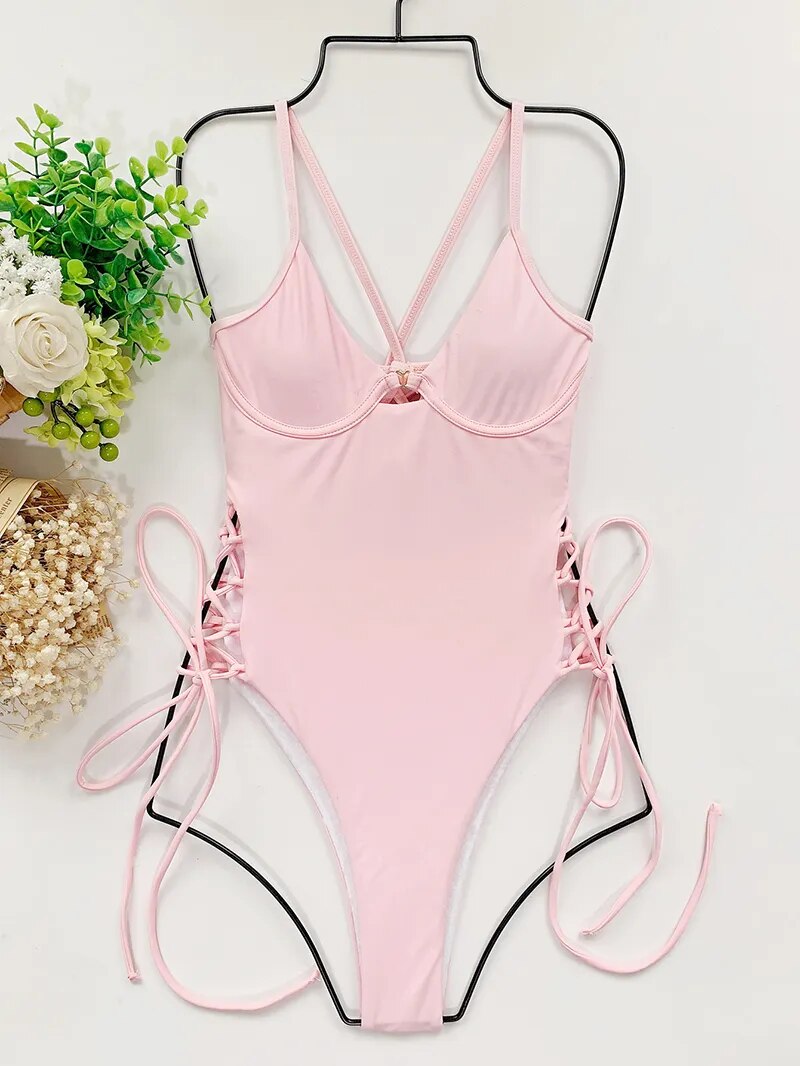 Traje de baño para mujer, traje de baño de una pieza, traje de baño sin espalda para mujer, traje de baño ajustado, Monokini para mujer, ropa de playa