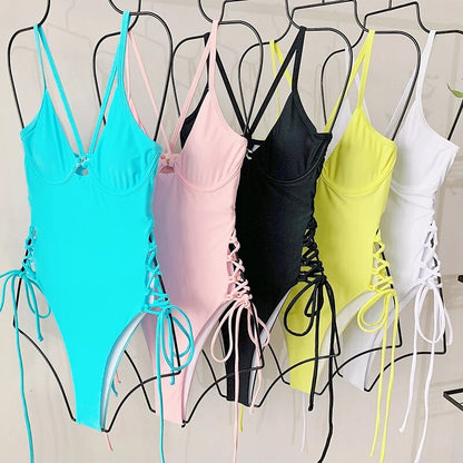 Swimwear Women  Swimsuit One Piece Bodysuit Women Backless Bikini Bodycon Bathing Suit Women Monokini Beachwear