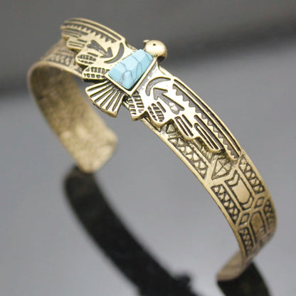 Vintage Gold Silber Überzogene Tribal Antike Schnitzen Adler Armbänder Für Frauen Armreifen Pulseiras Manschette Mode Männer Schmuck Zubehör