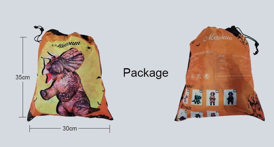 Neues aufblasbares Dino T-Rex Spinosaurus Pterosaur Triceratops Erwachsenes Velociraptor Kostüm Maskottchen Cosplay Halloween Frauen Mann Kind