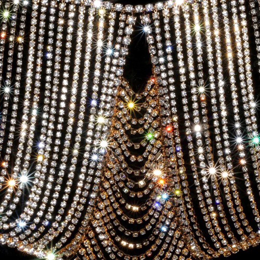 Stonefans Bling Bikini Crystal Panties Thong for Women Jewellry Rhinestone Lingerie Underwear Luxury Body Chain Nightclub Disco