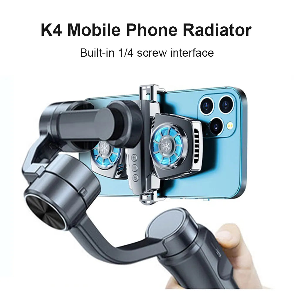 Mobile Phone Cooler Dual RGB Cooling Fan Phone Radiator For Xiaomi iPhone Cooler Heat Sink Game Cooling For Pubg Genshin Impact