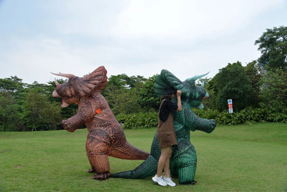 New Inflatable Dino T-Rex Spinosaurus Pterosaur Triceratops Adult Velociraptor Costume Mascot Cosplay Halloween Women Man Kid