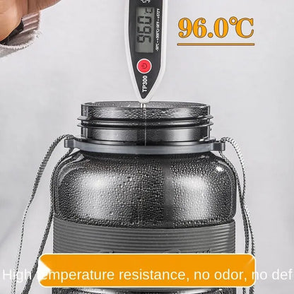 Water Bottle Large Capacity 1L2L 3L Super Large Straw Cup Portable Dinkware Plastic Space Cup Drink Bottle Outdoor Sports Kettle