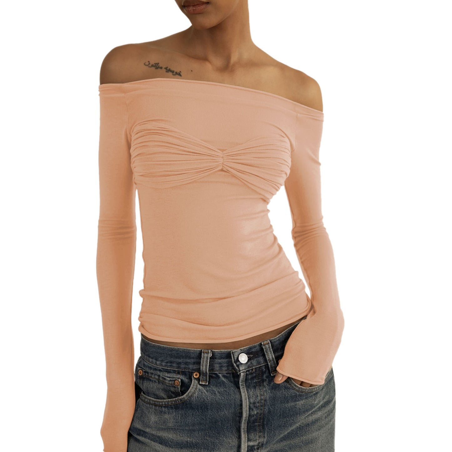 Primavera Verano mejor ropa de mujer ligera transparente con cuello camiseta Top