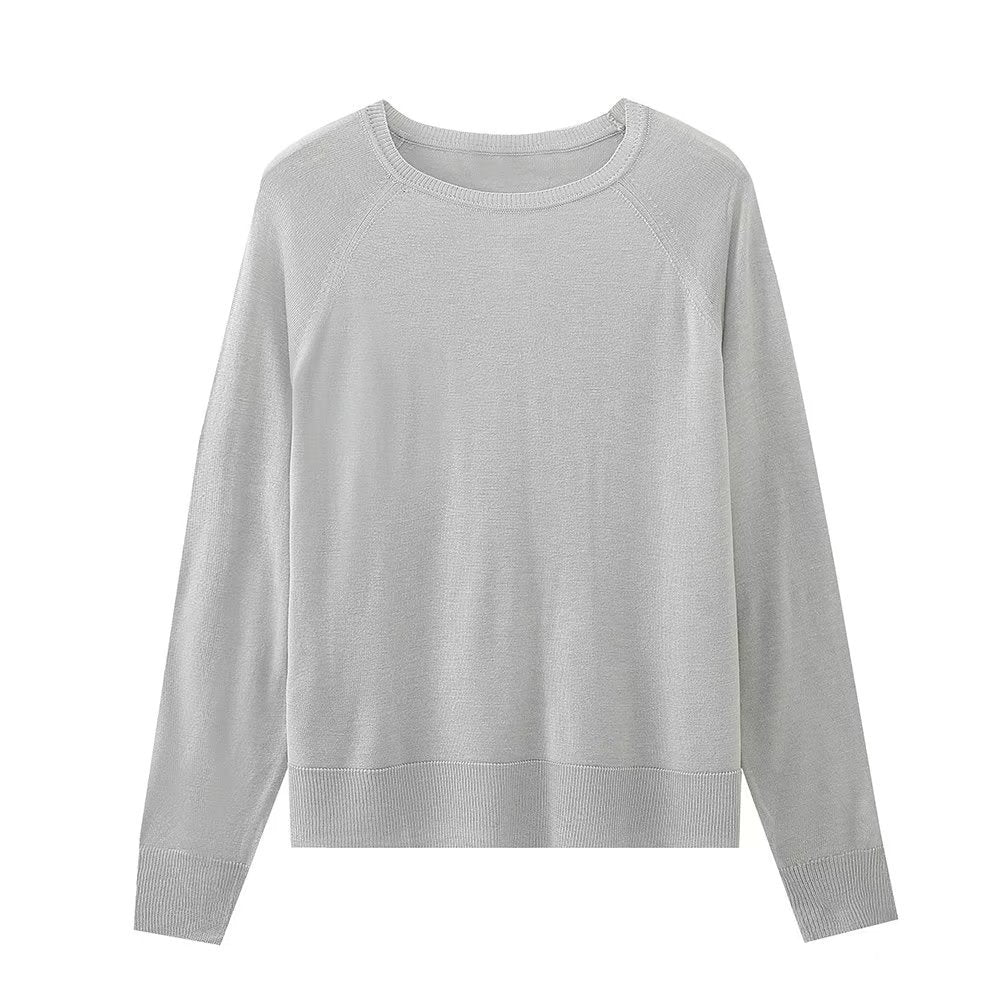 Damenbekleidung, lockerer, schlankmachender Pullover, Pullover, einfaches Pullover-Top