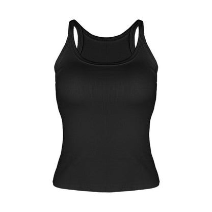 Sexy Slim U Neck Vest Summer Arrival Cotton Rib Bottoming Strappy Tops Women