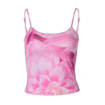 Women Wear Summer Printed Sexy Slim Fit Cropped Camisole