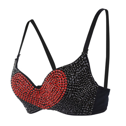 Love Diamond Sexy Schwarzer BH Strand Badeanzug Oberbekleidung Innenbekleidung Sling