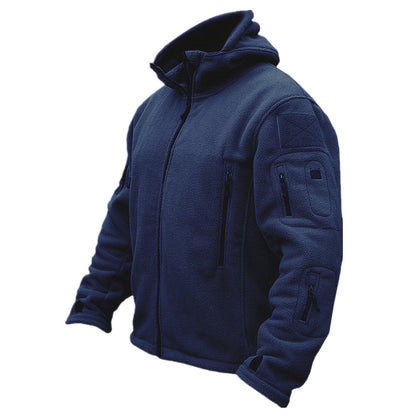 Chaqueta exterior a prueba de frío con forro polar para mantener el calor para hombre