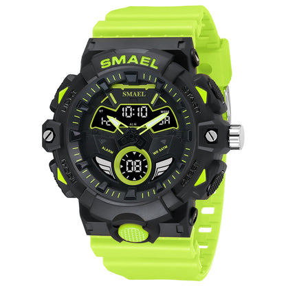 Reloj electrónico deportivo luminoso impermeable para hombre