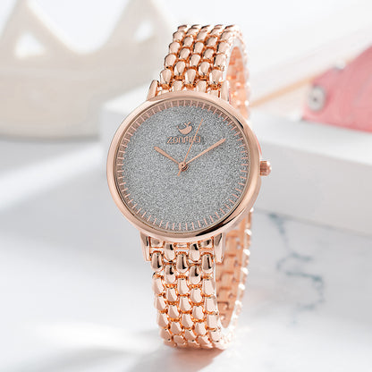 Wind Summer New Fashion Simple Full Diamond Reloj de cuarzo con esfera pequeña para mujer