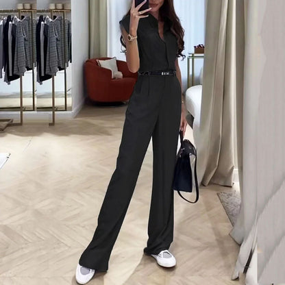 Summer Sleeveless Top Loose Trousers Two Piece Set