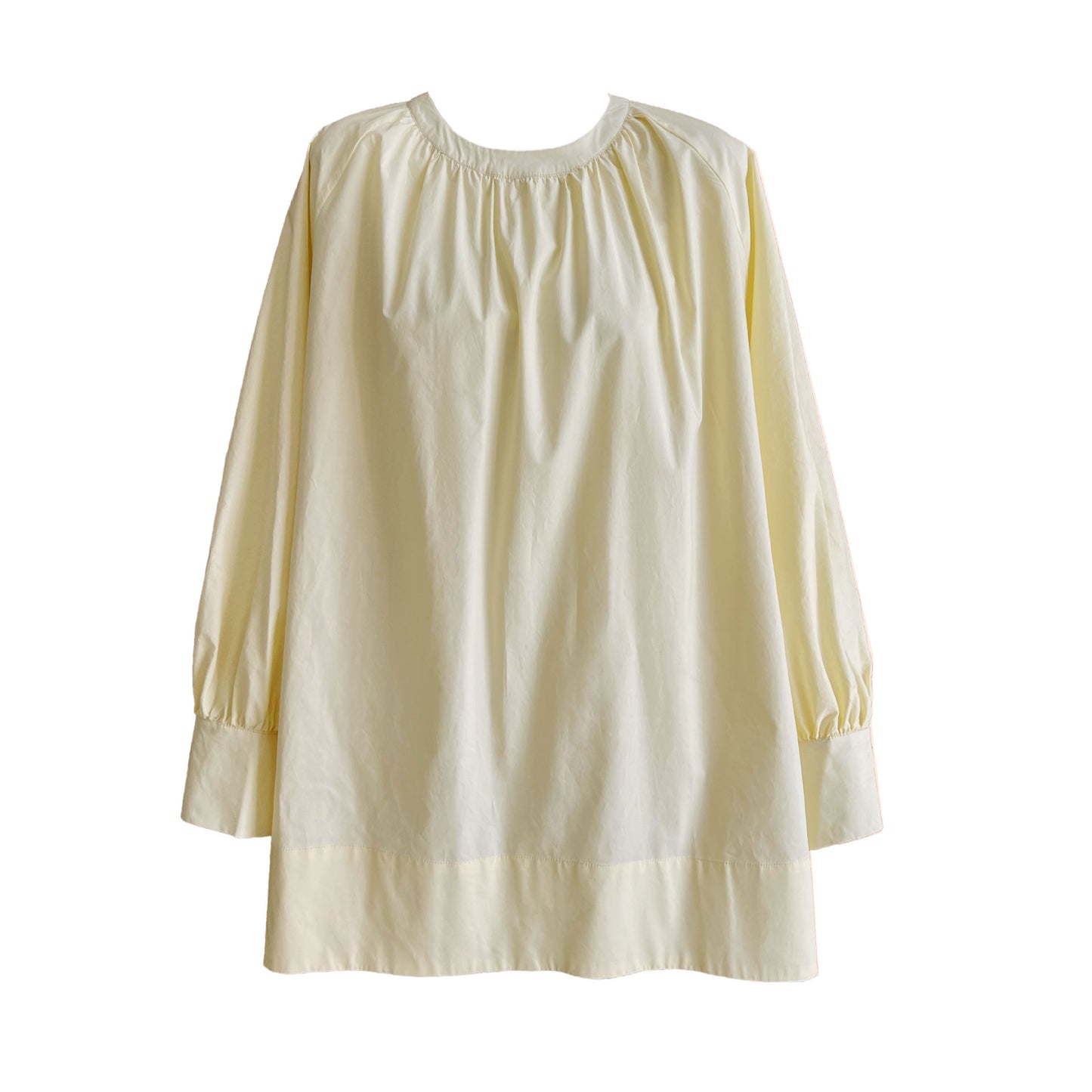 Loose Idle Basic round Neck Pleating Raglan Sleeve Mid Length Sun Protection Shirt for Women