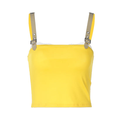 Damenbekleidung Winter Sexy Slim Fit Cropped Strap Tube Top