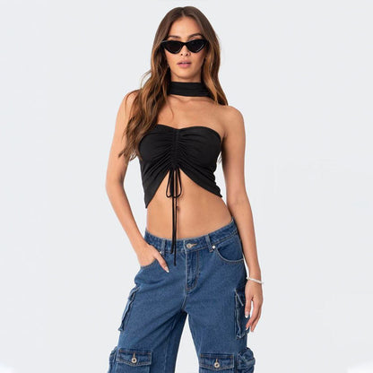 Women Clothing Spring Summer Unique Design Sexy Tube Top