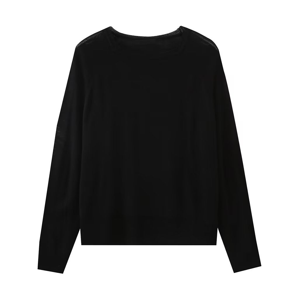 Women Clothing Loose Slimming Pullover Sweater Simple Sweater Top