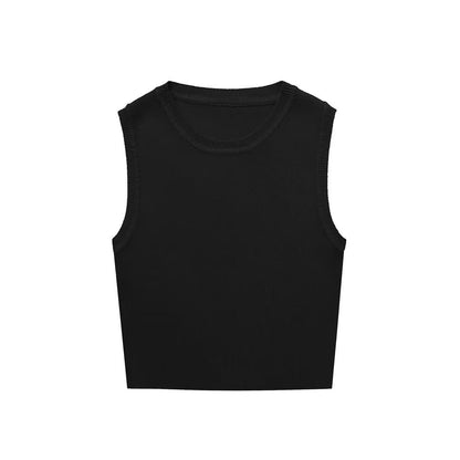 Summer Wind Women Basic Knitted Top Vest