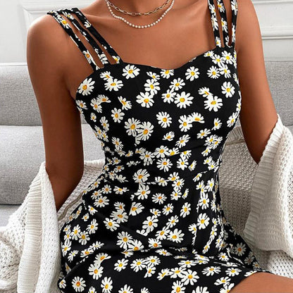 Women Clothing Dress Sexy Sleeveless Summer Strap Type Dress for Women